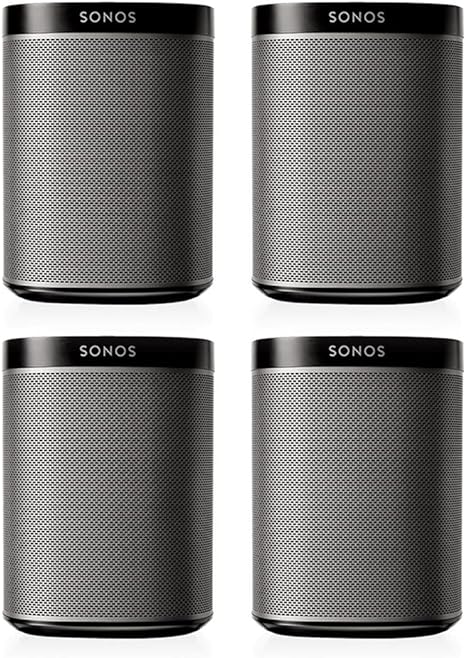 Sonos Play 1 4-Pack Speakers (Black)